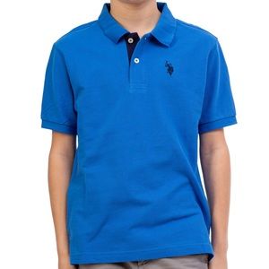 U.S. Polo Assn. Boys Short Sleeve Polo Shirt-Size:Large (10/12) Gently used con.